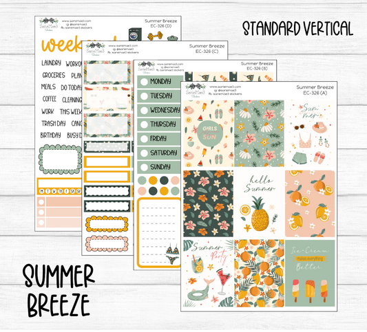 Vertical Weekly Kit, Summer Breeze, V-326