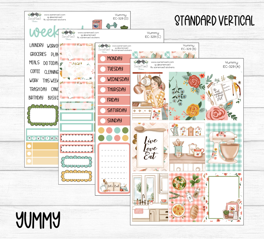 Vertical Weekly Kit, Yummy, V-329