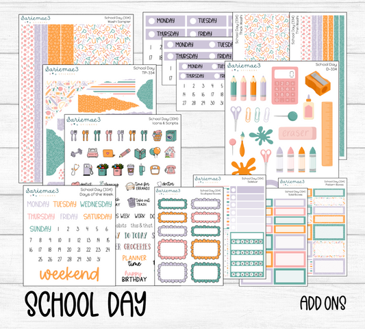 Weekly Kit Add Ons, School Day, Kit 334
