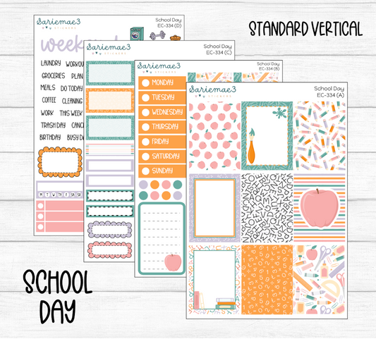 Vertical Weekly Kit, School Day, V-334