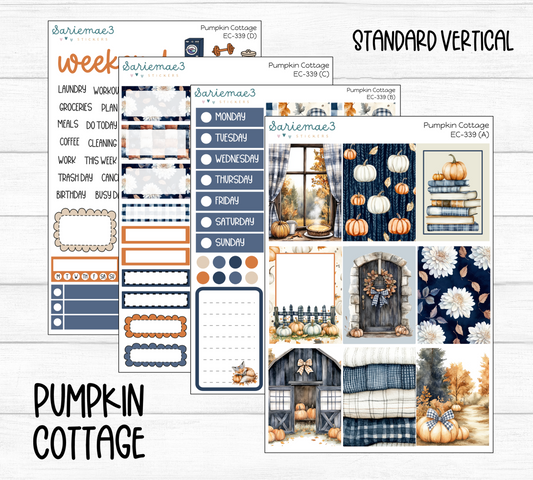 Vertical Weekly Kit, Pumpkin Cottage, V-339