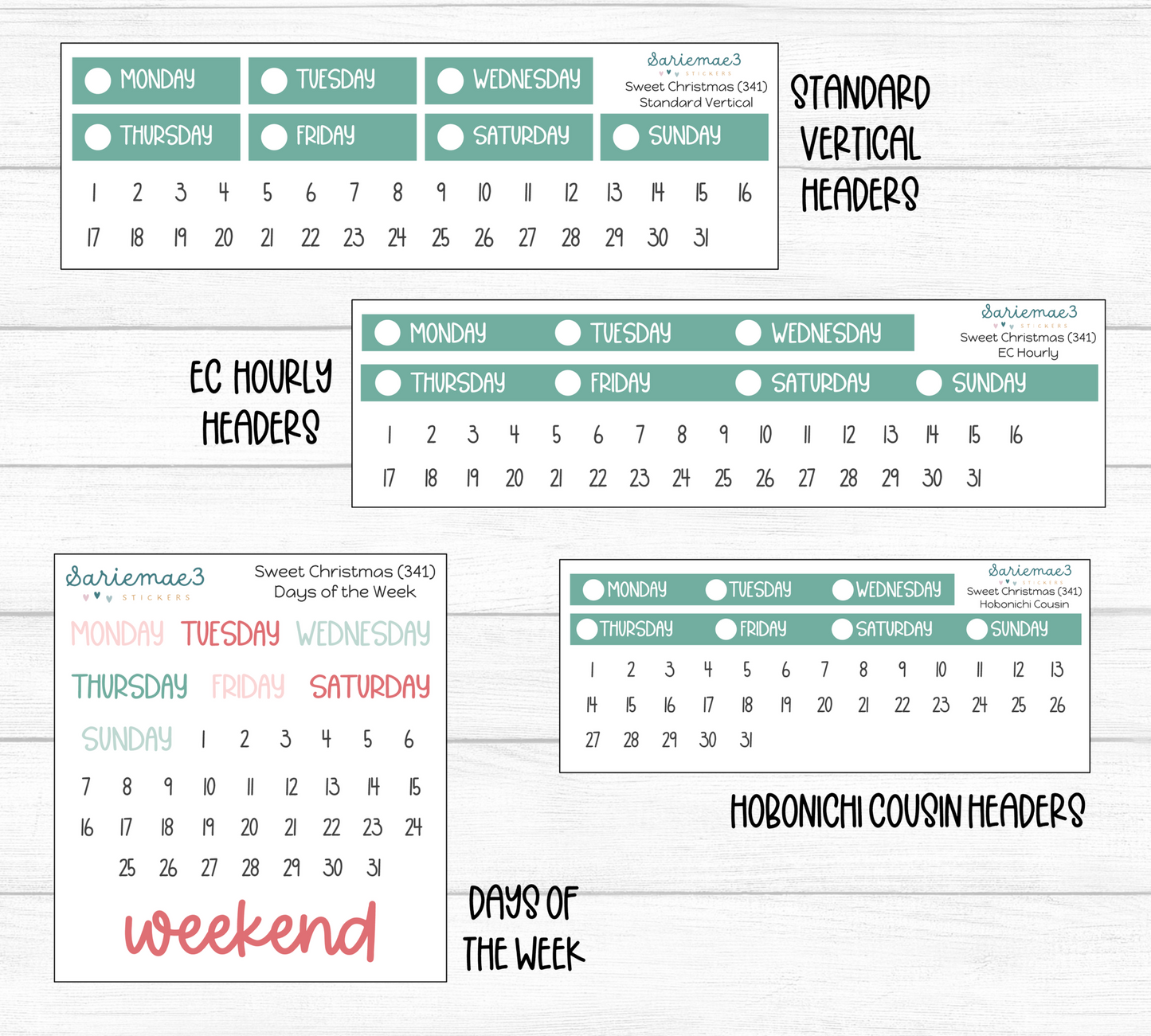 Weekly Kit Add Ons, Sweet Christmas, Kit 341
