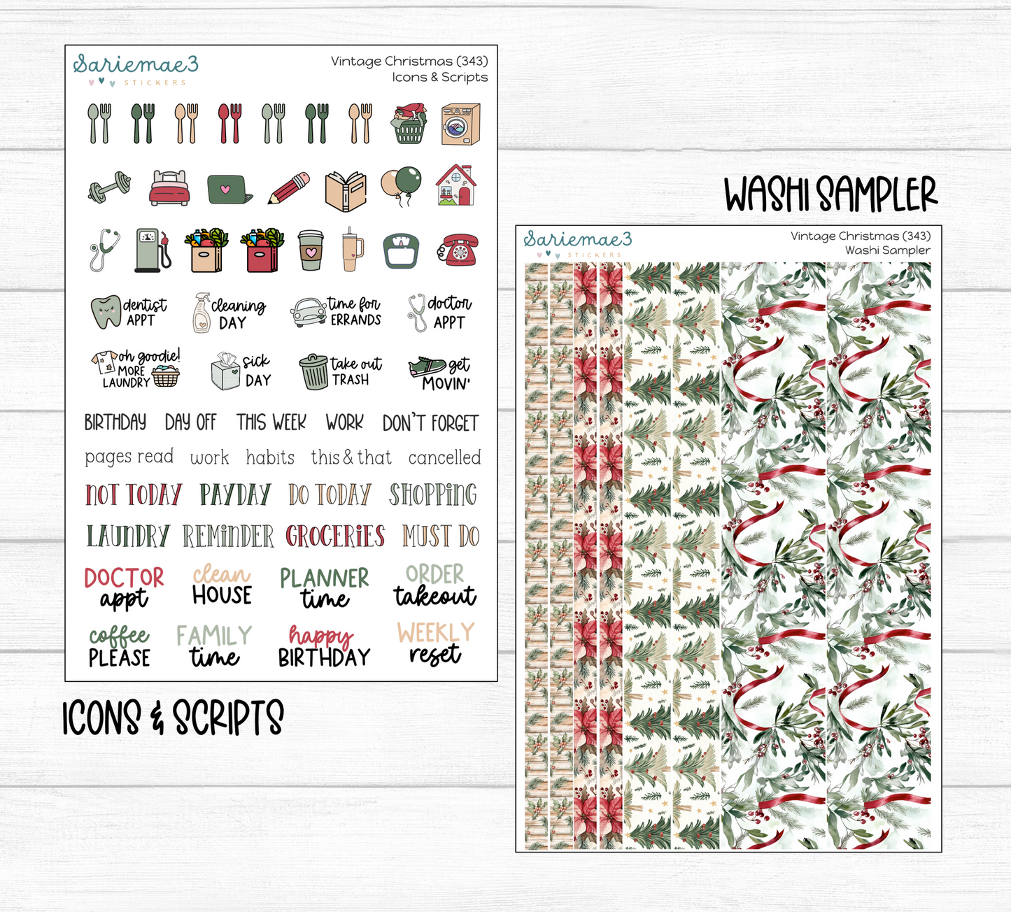 Weekly Kit Add Ons, Vintage Christmas, Kit 343