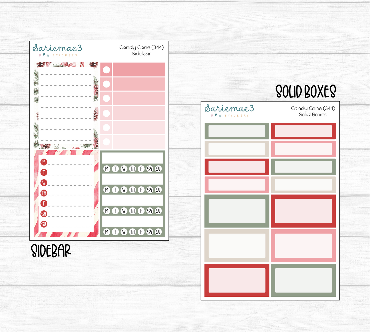 Weekly Kit Add Ons, Candy Cane, Kit 344