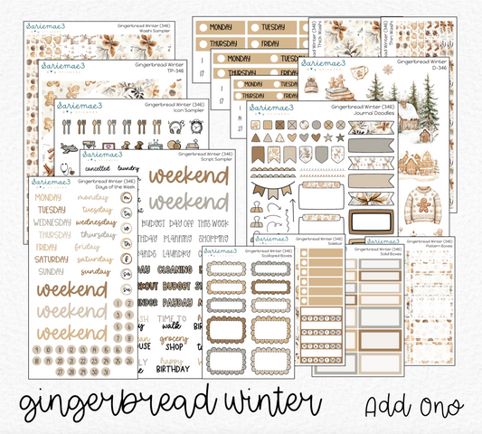 Weekly Kit Add Ons, Gingerbread Winter, Kit 346