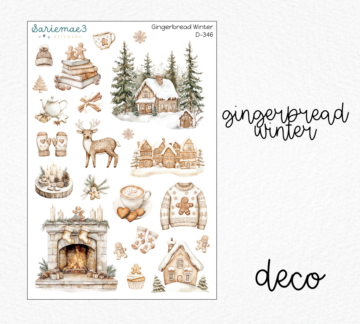 Weekly Kit Add Ons, Gingerbread Winter, Kit 346
