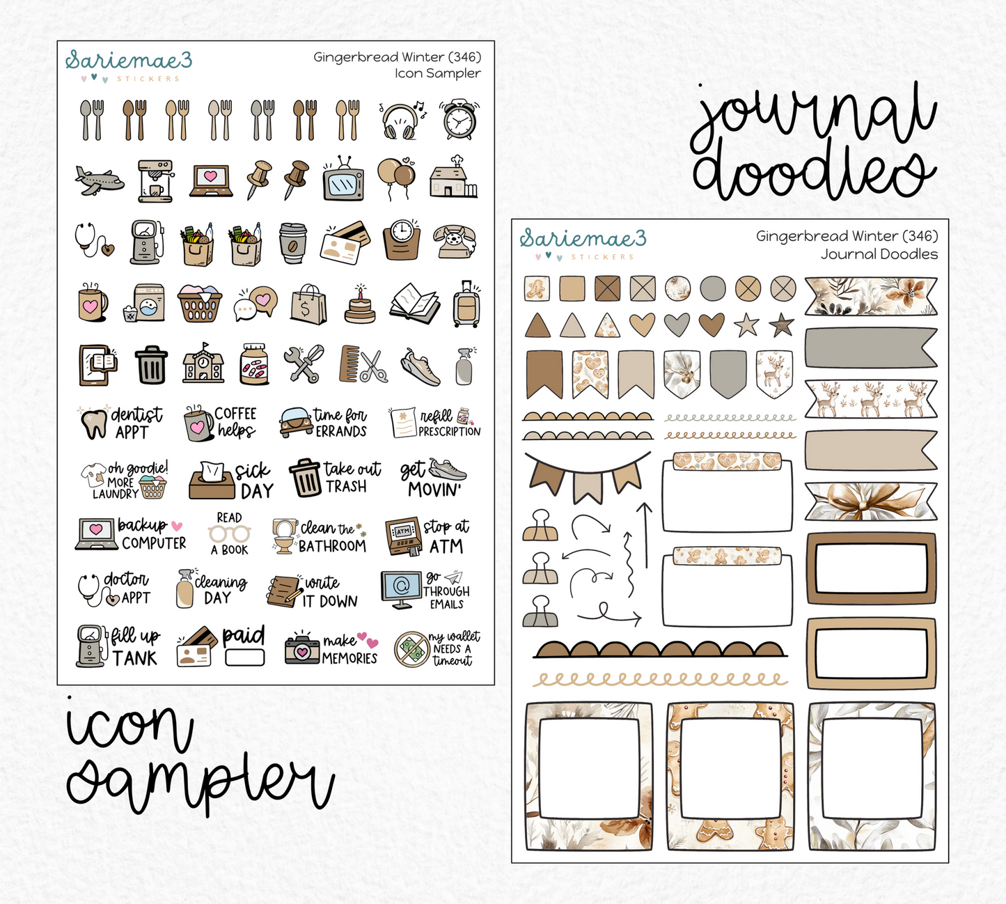 Weekly Kit Add Ons, Gingerbread Winter, Kit 346