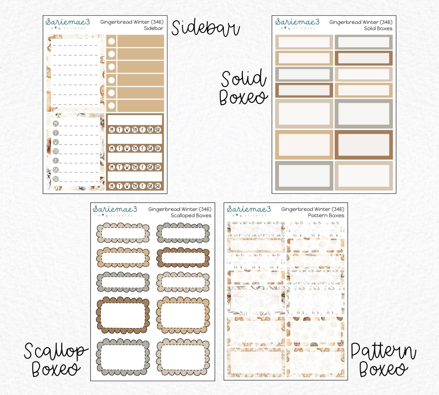 Weekly Kit Add Ons, Gingerbread Winter, Kit 346