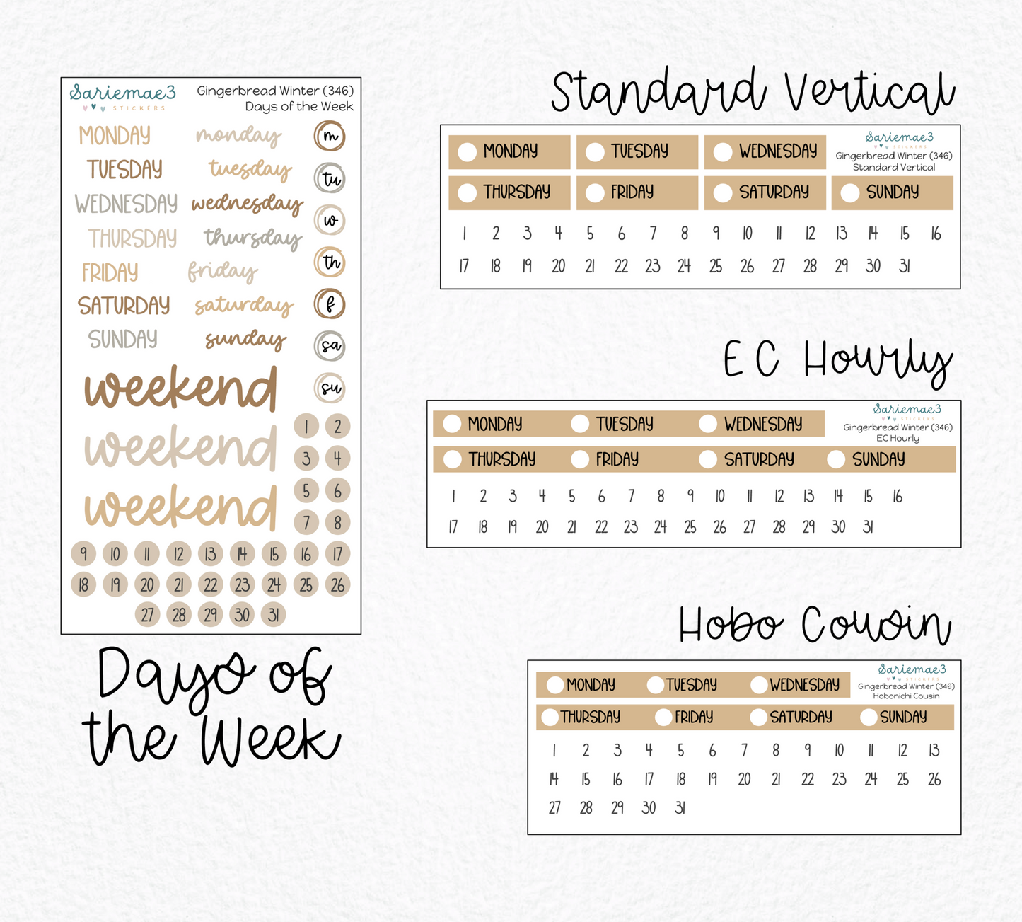 Weekly Kit Add Ons, Gingerbread Winter, Kit 346