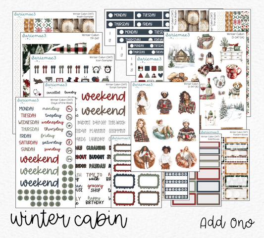 Weekly Kit Add Ons, Winter Cabin, Kit 347