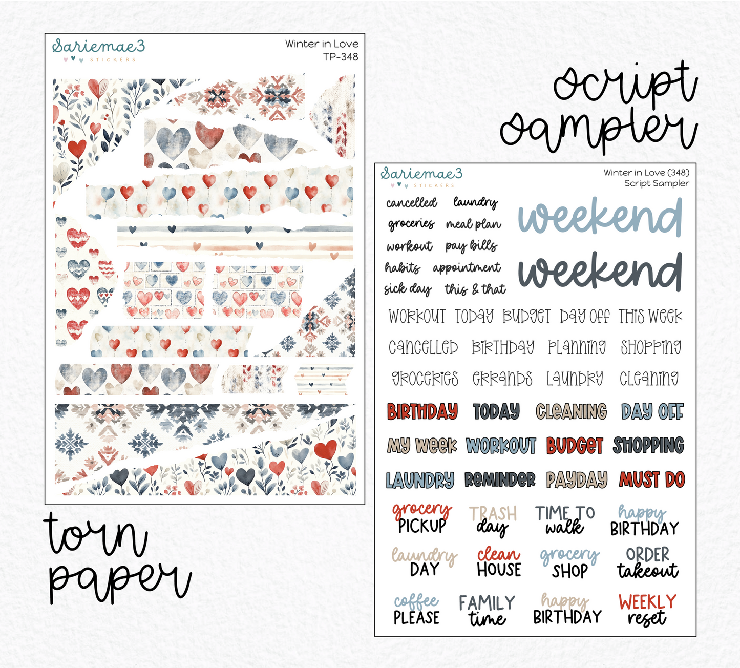 Weekly Kit Add Ons, Winter in Love, Kit 348