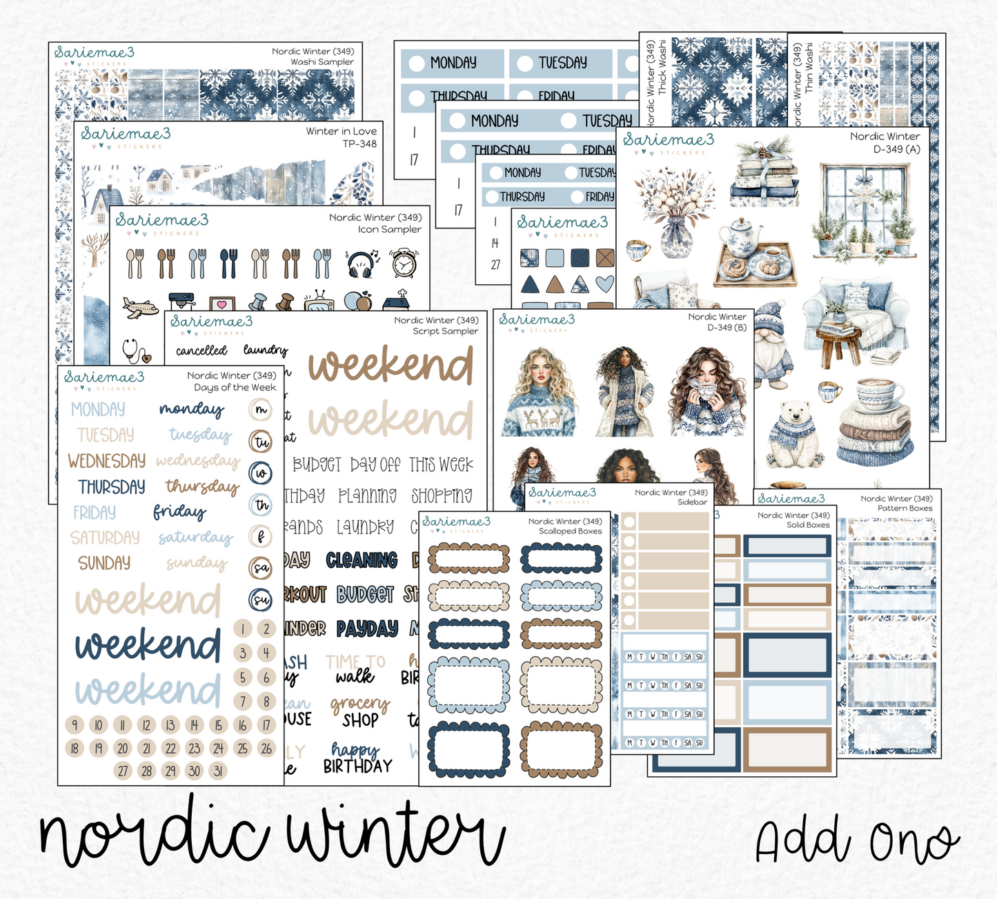 Weekly Kit Add Ons, Nordic Winter, Kit 349