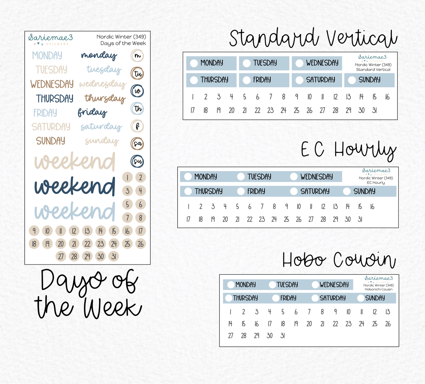 Weekly Kit Add Ons, Nordic Winter, Kit 349