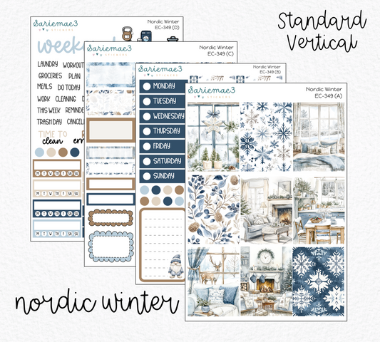 Vertical Weekly Kit, Nordic Winter, V-349