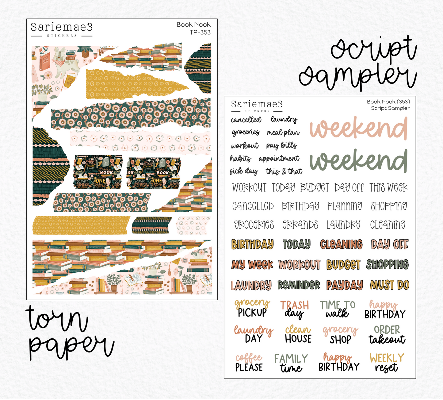Weekly Kit Add Ons, Book Nook, Kit 353