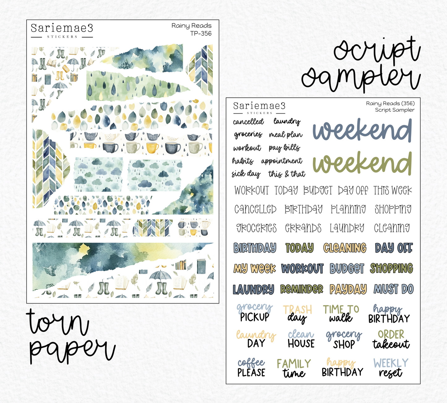 Weekly Kit Add Ons, Rainy Reads, Kit 356