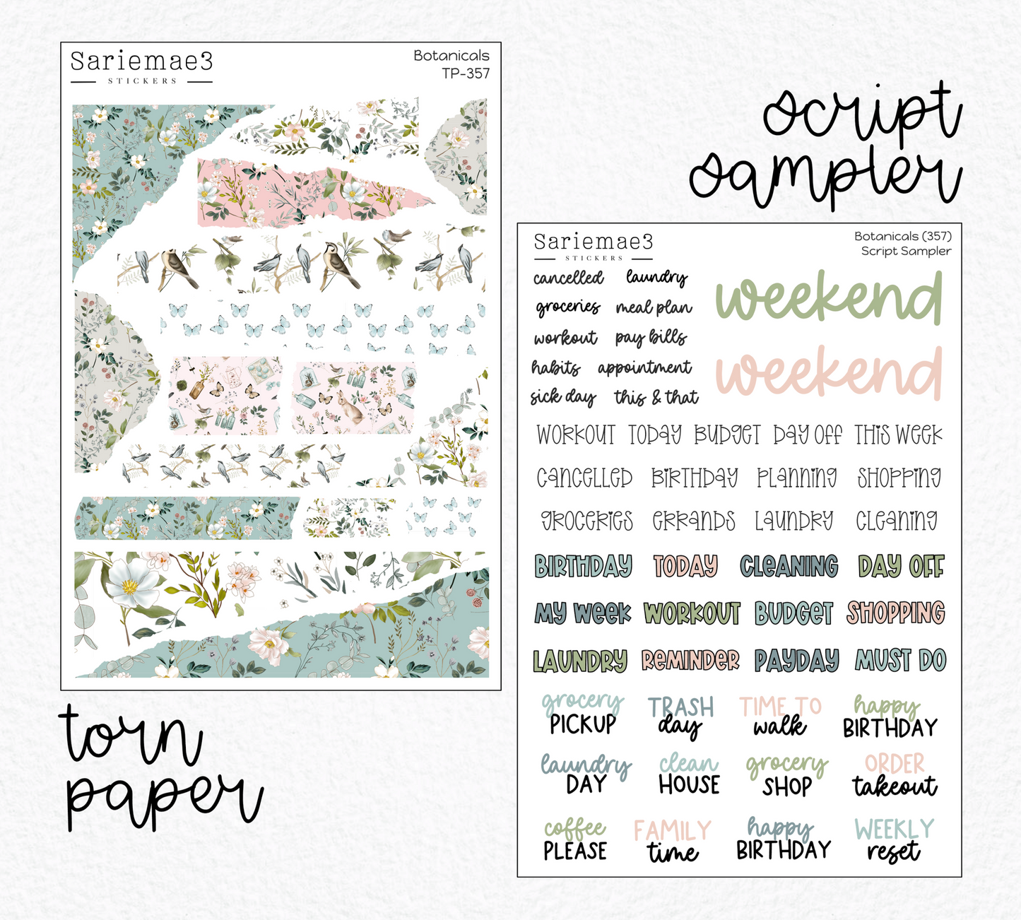 Weekly Kit Add Ons, Botanicals, Kit 357