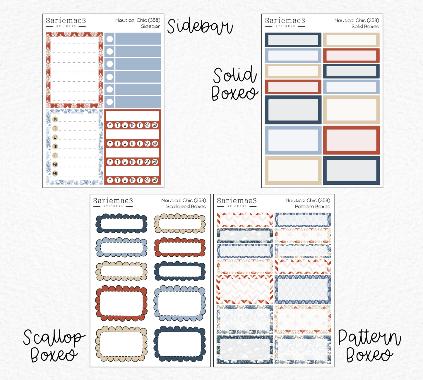 Weekly Kit Add Ons, Nautical Chic, Kit 358