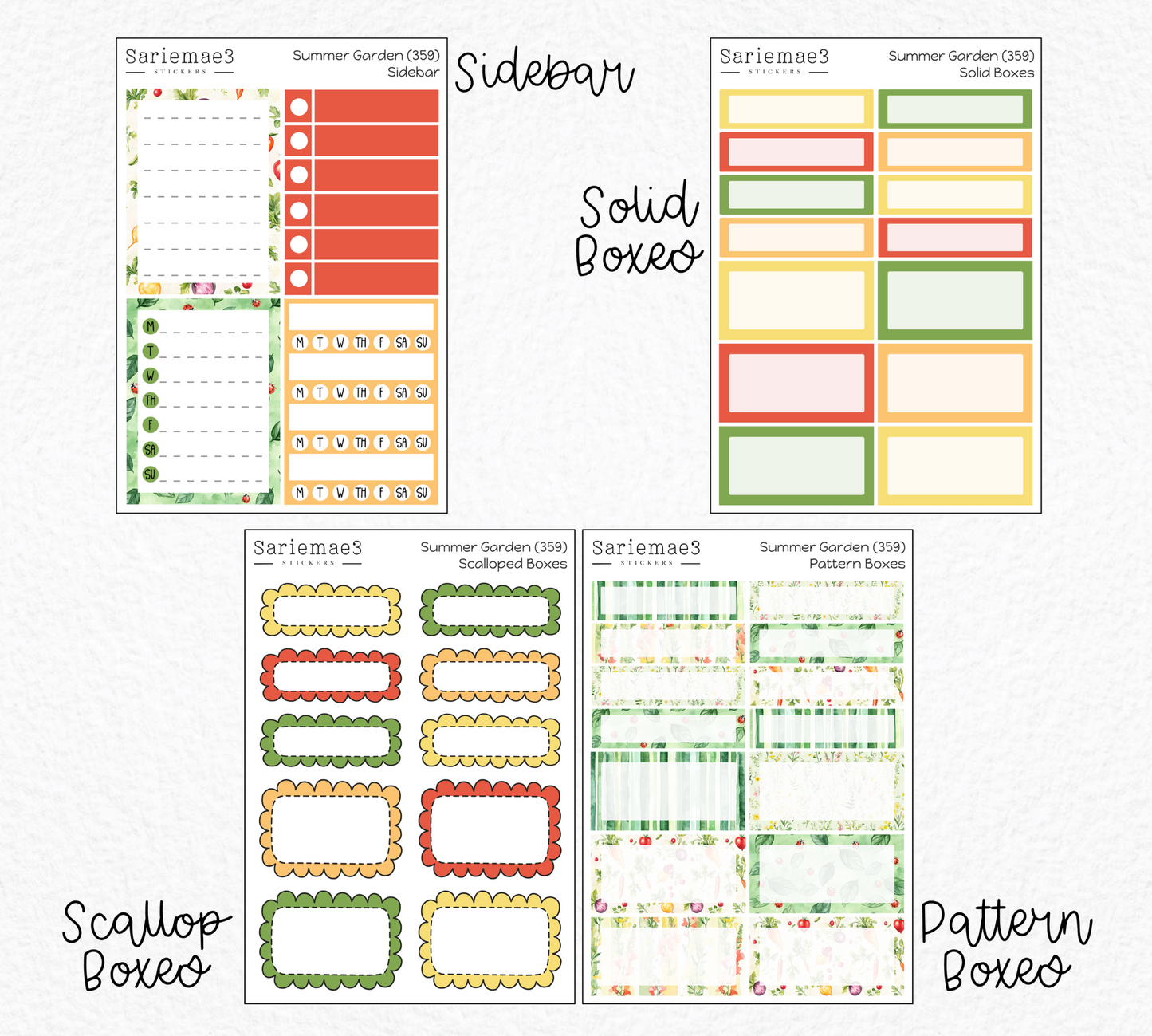 Weekly Kit Add Ons, Summer Garden, Kit 359
