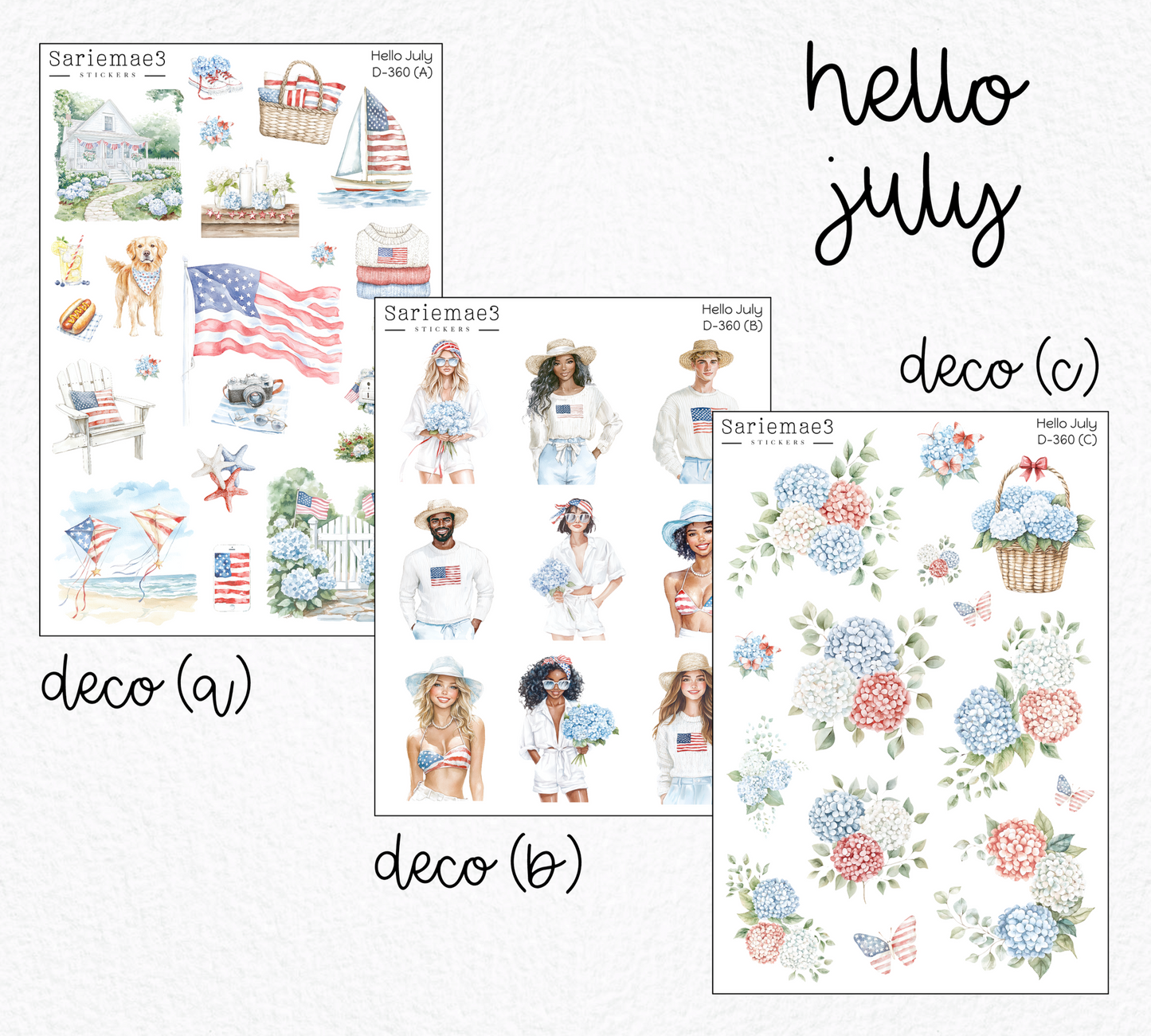 Weekly Kit Add Ons, Hello July, Kit 360