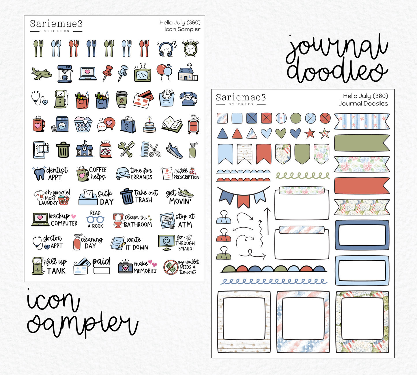 Weekly Kit Add Ons, Hello July, Kit 360