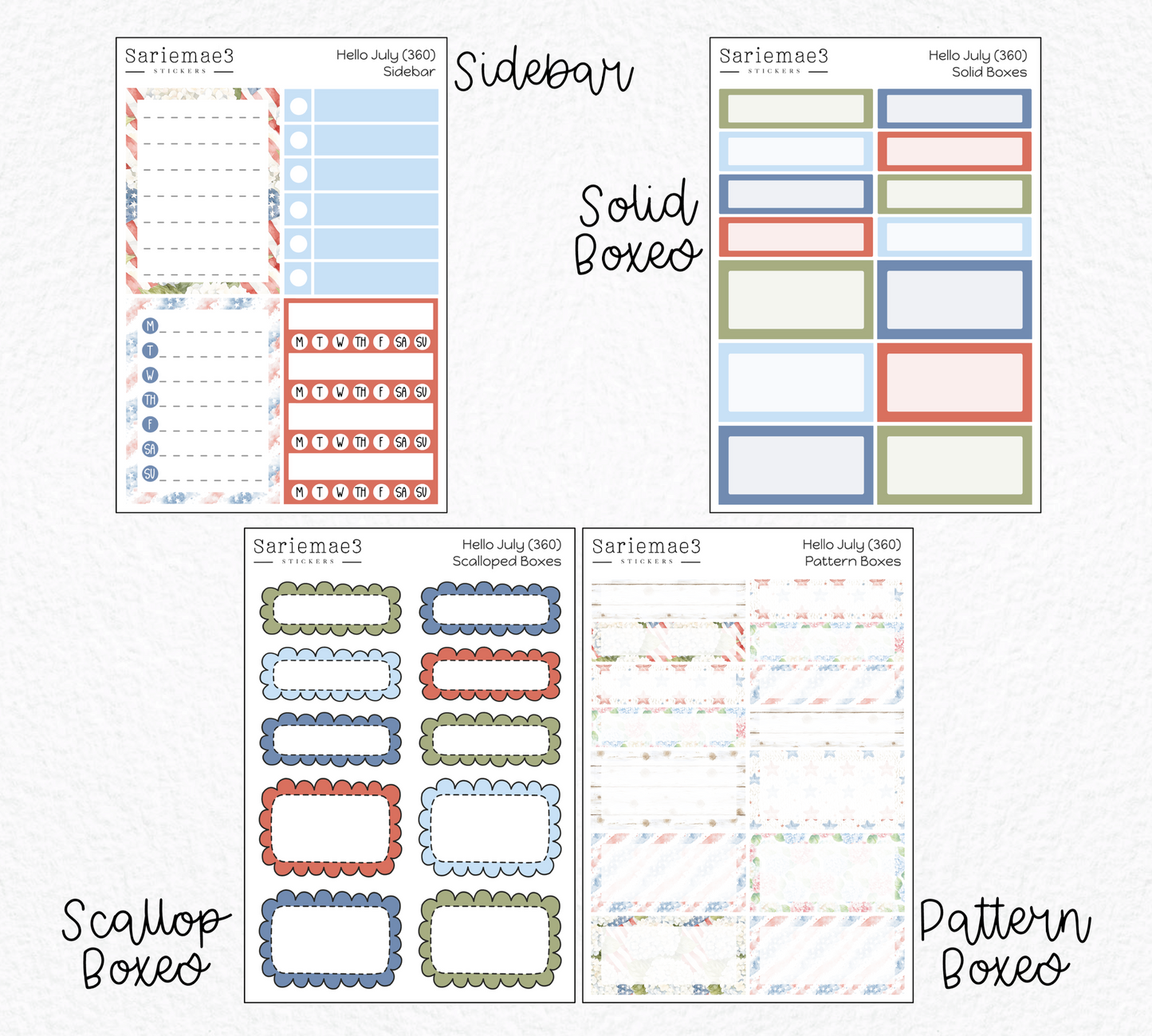 Weekly Kit Add Ons, Hello July, Kit 360
