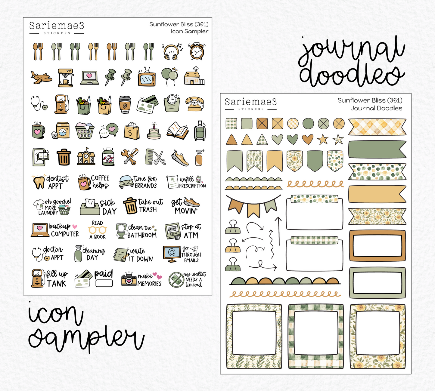 Weekly Kit Add Ons, Sunflower Bliss, Kit 361