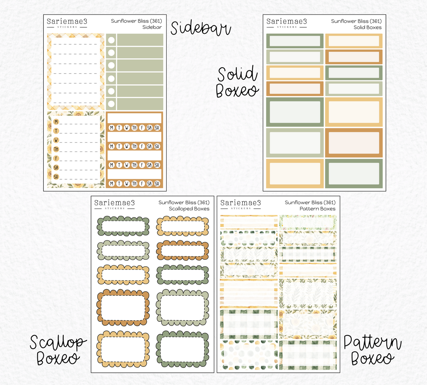 Weekly Kit Add Ons, Sunflower Bliss, Kit 361