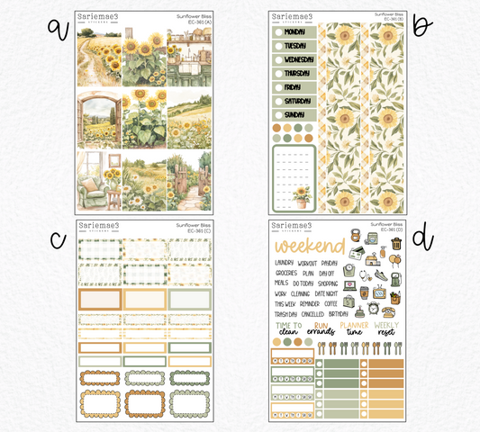 Vertical Weekly Kit, Sunflower Bliss, V-361