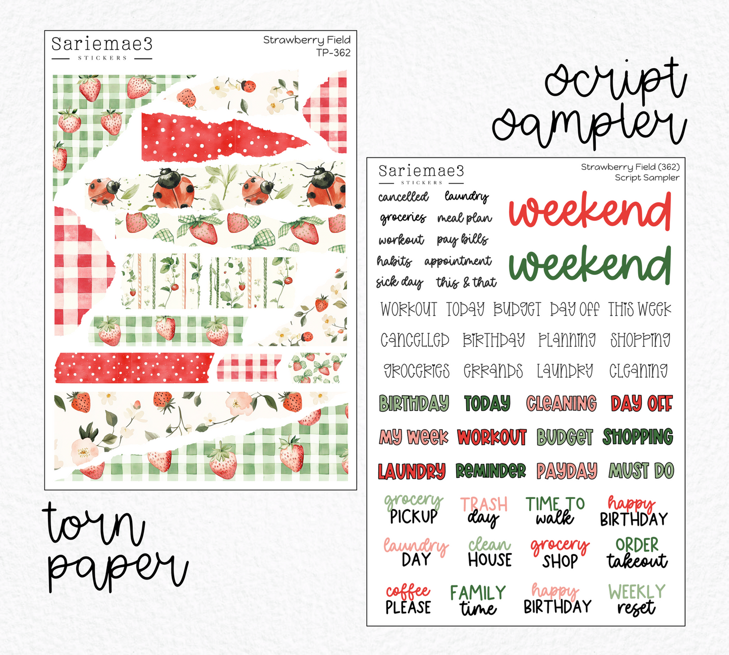 Weekly Kit Add Ons, Strawberry Field, Kit 362