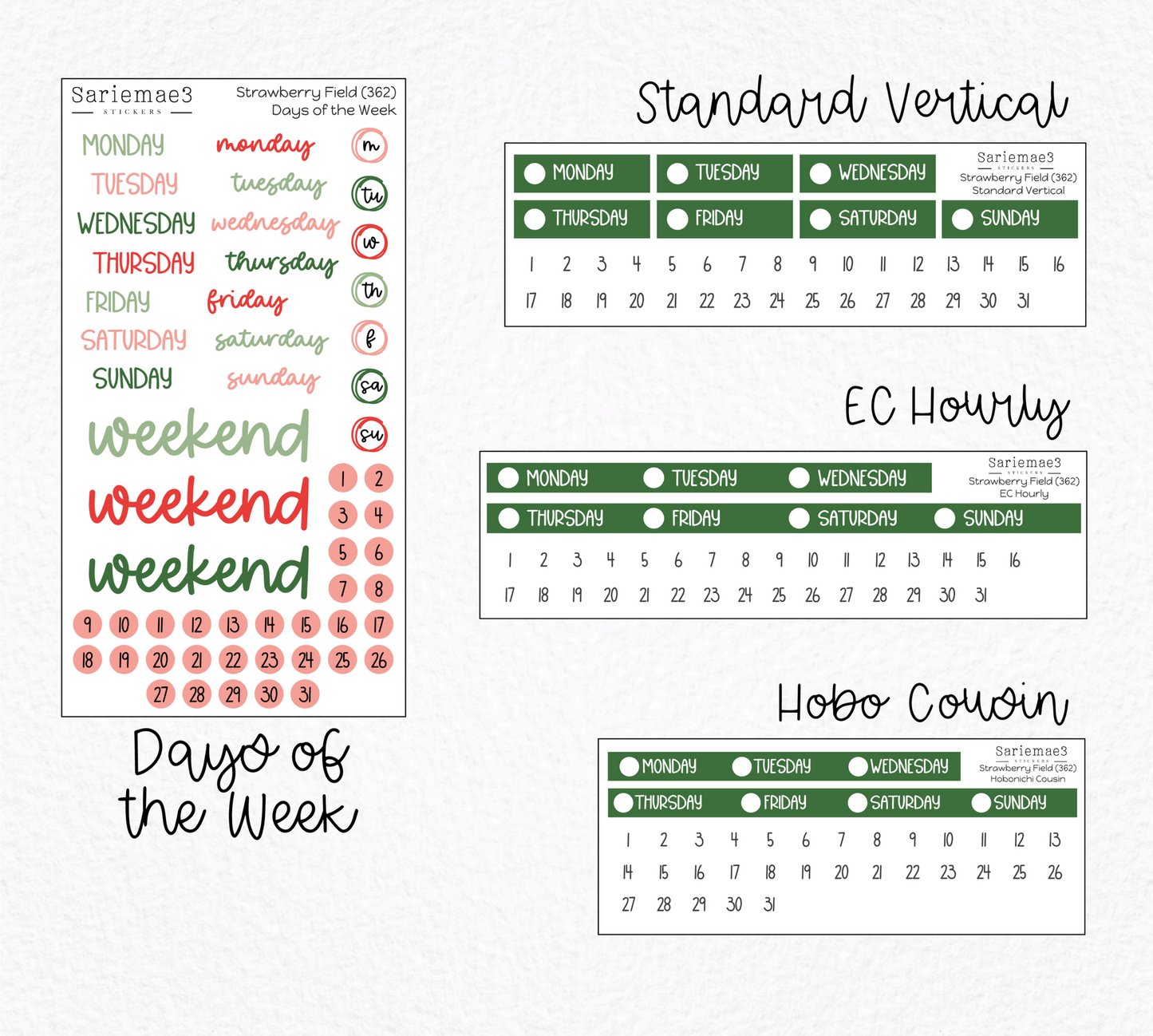 Weekly Kit Add Ons, Strawberry Field, Kit 362