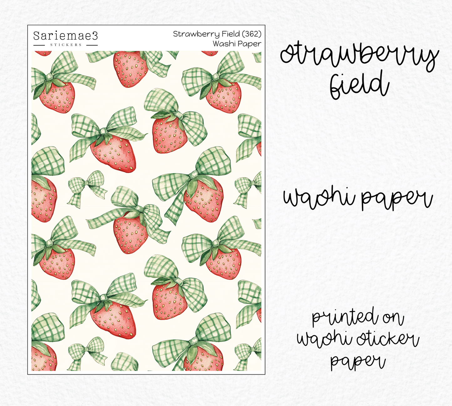 Weekly Kit Add Ons, Strawberry Field, Kit 362