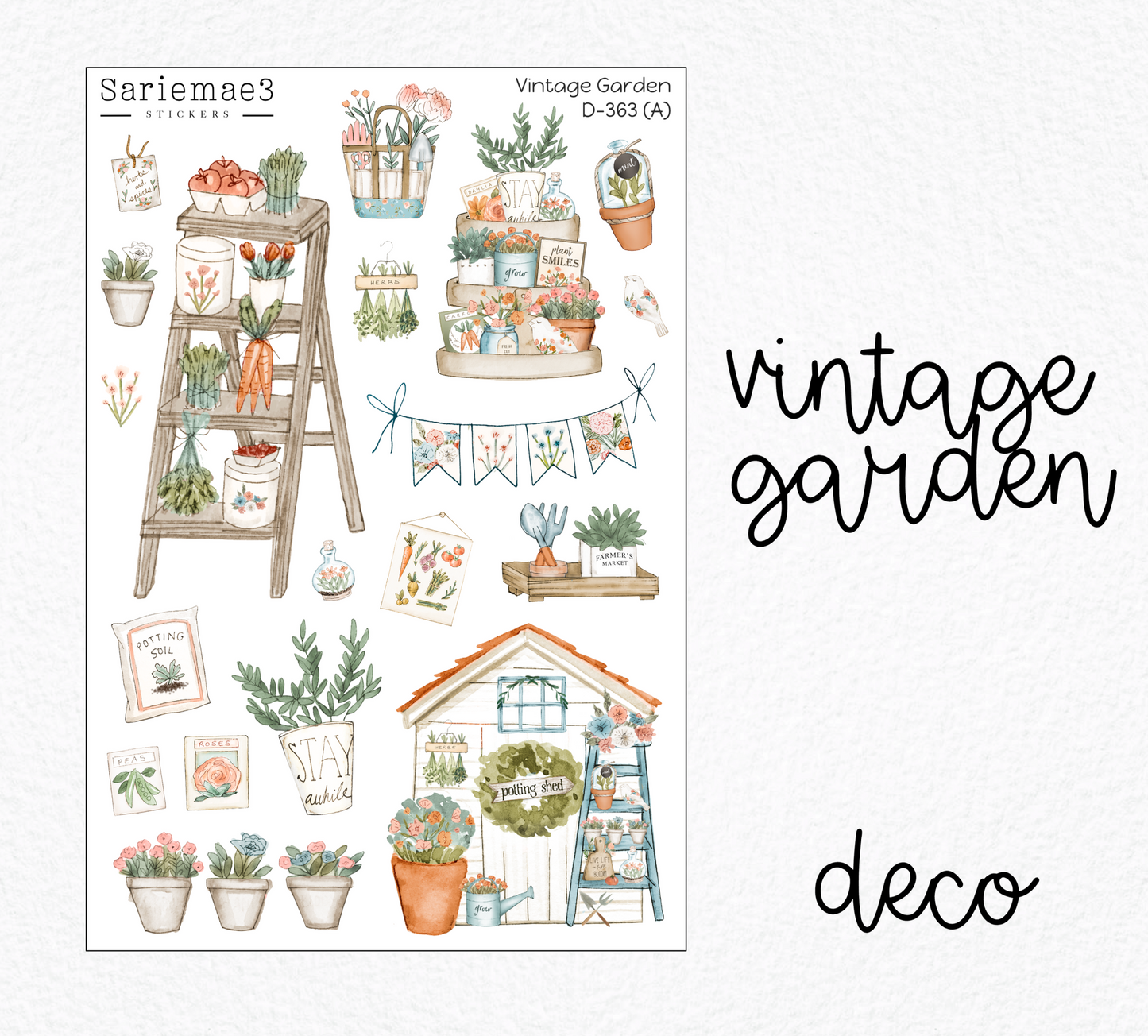 Weekly Kit Add Ons, Vintage Garden, Kit 363
