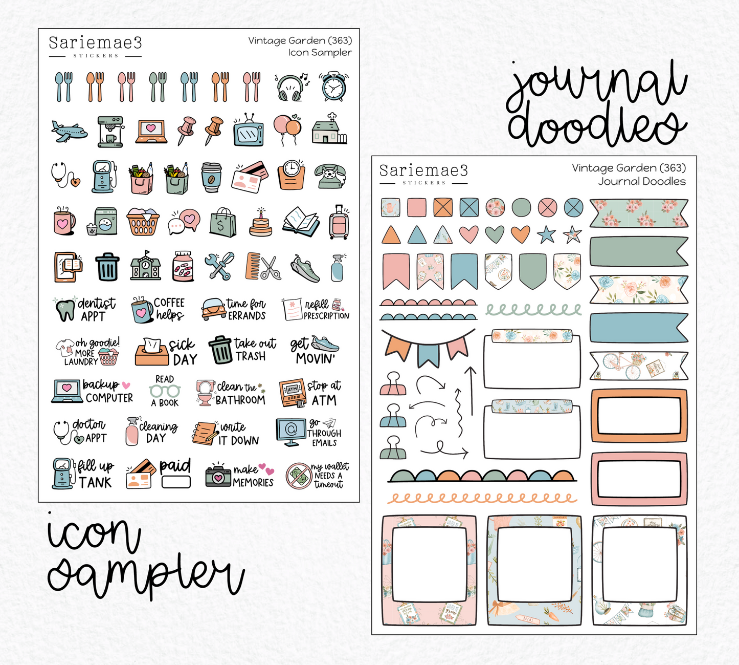 Weekly Kit Add Ons, Vintage Garden, Kit 363