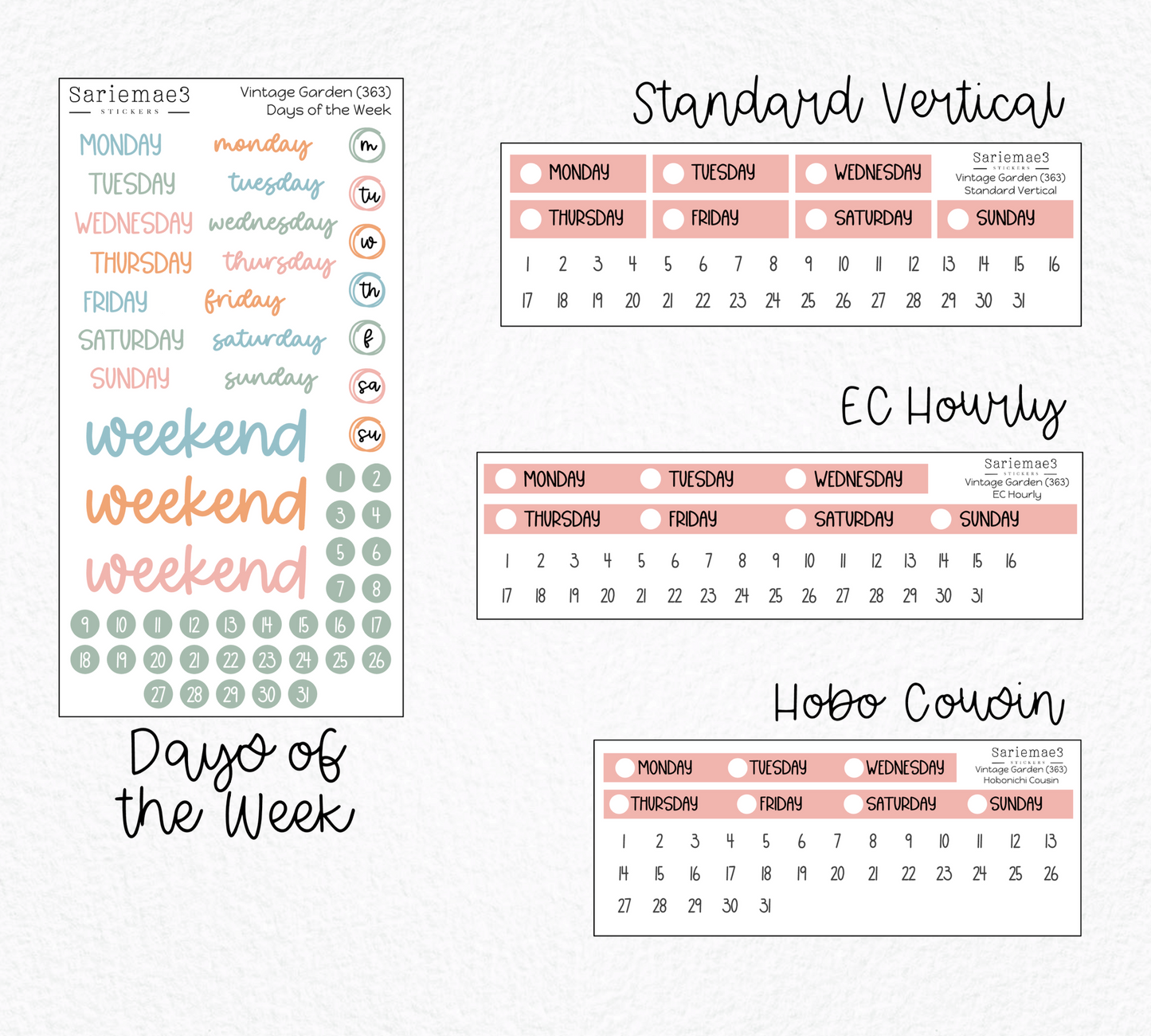 Weekly Kit Add Ons, Vintage Garden, Kit 363