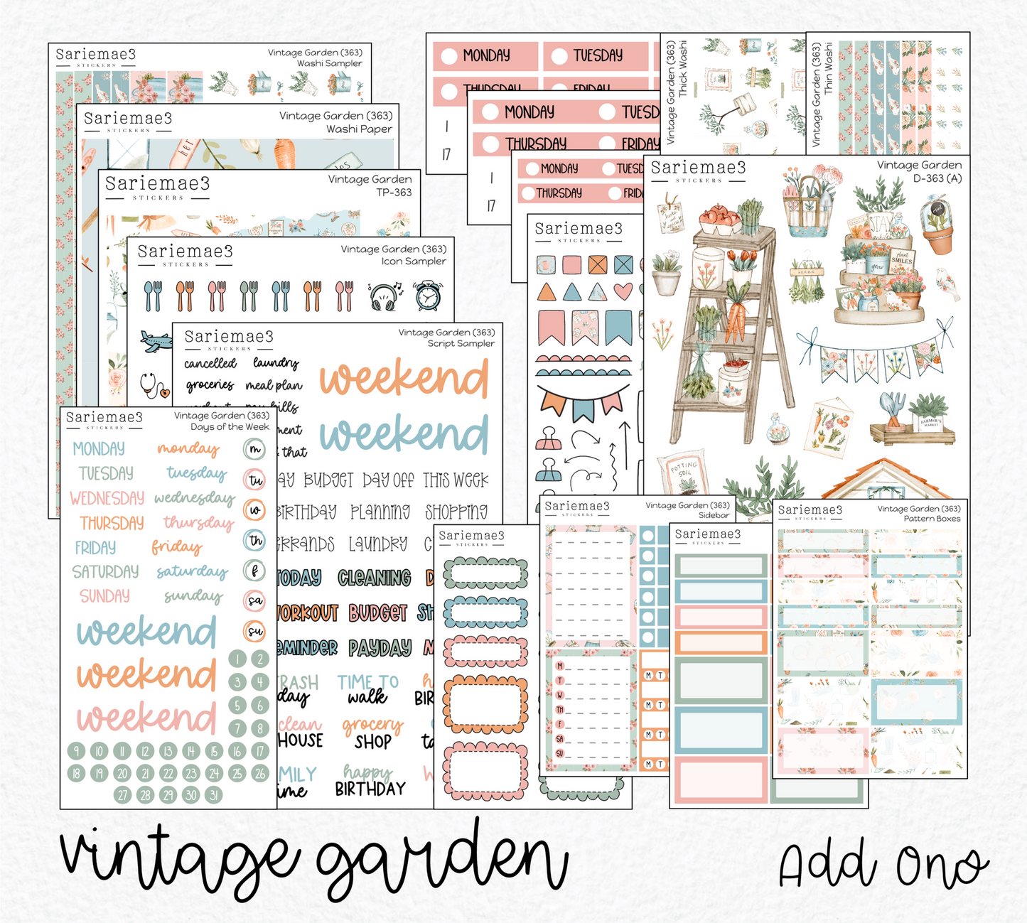 Dashboard Layout Kit, Vintage Garden, DA-363