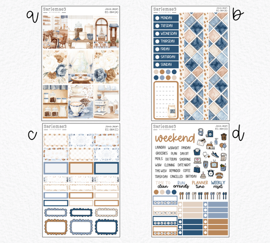 Vertical Weekly Kit, Java Jean, V-364
