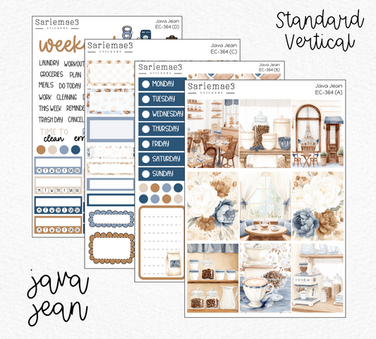 Vertical Weekly Kit, Java Jean, V-364
