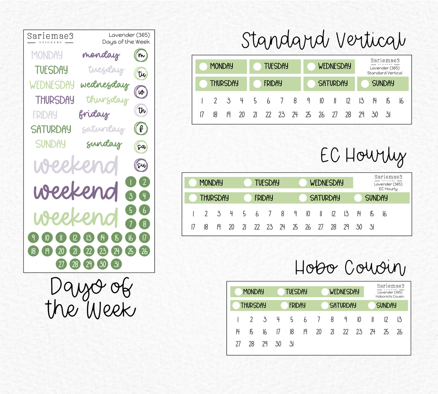 Weekly Kit Add Ons, Lavender, Kit 365