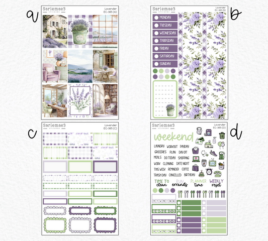 Vertical Weekly Kit, Lavender, V-365