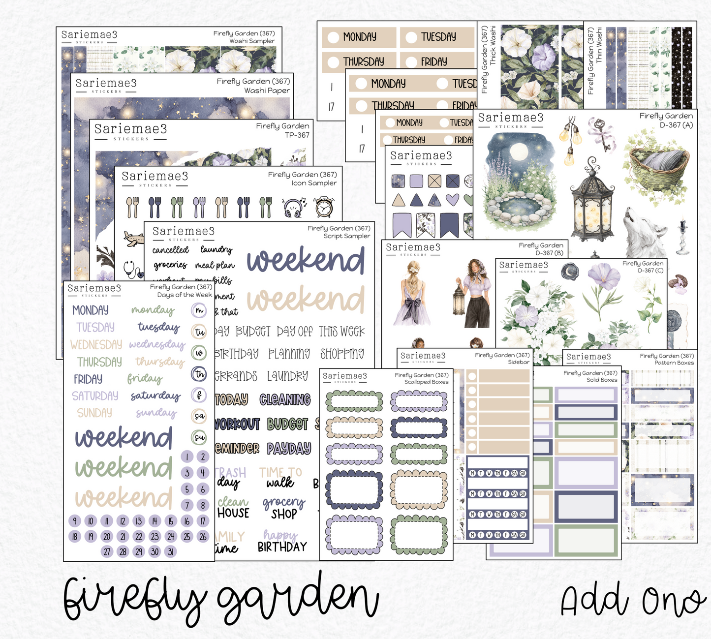 Weekly Kit Add Ons, Firefly Garden, Kit 367