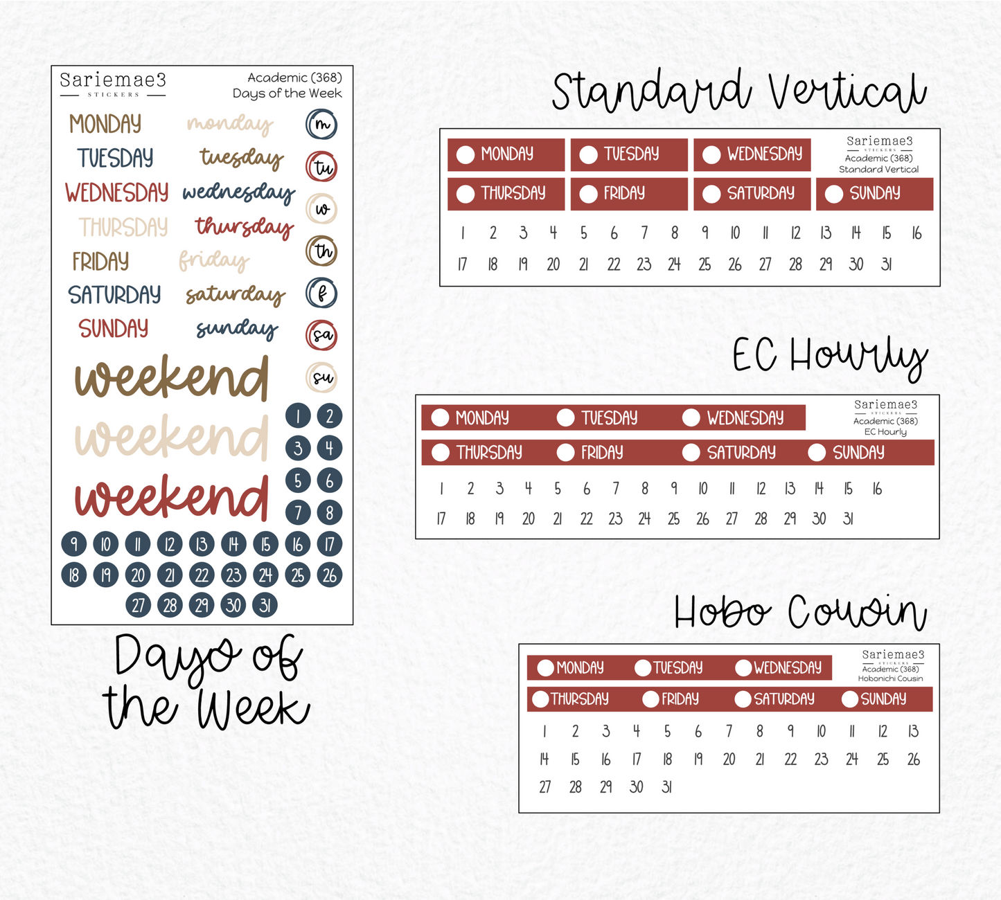 Weekly Kit Add Ons, Academic, Kit 368