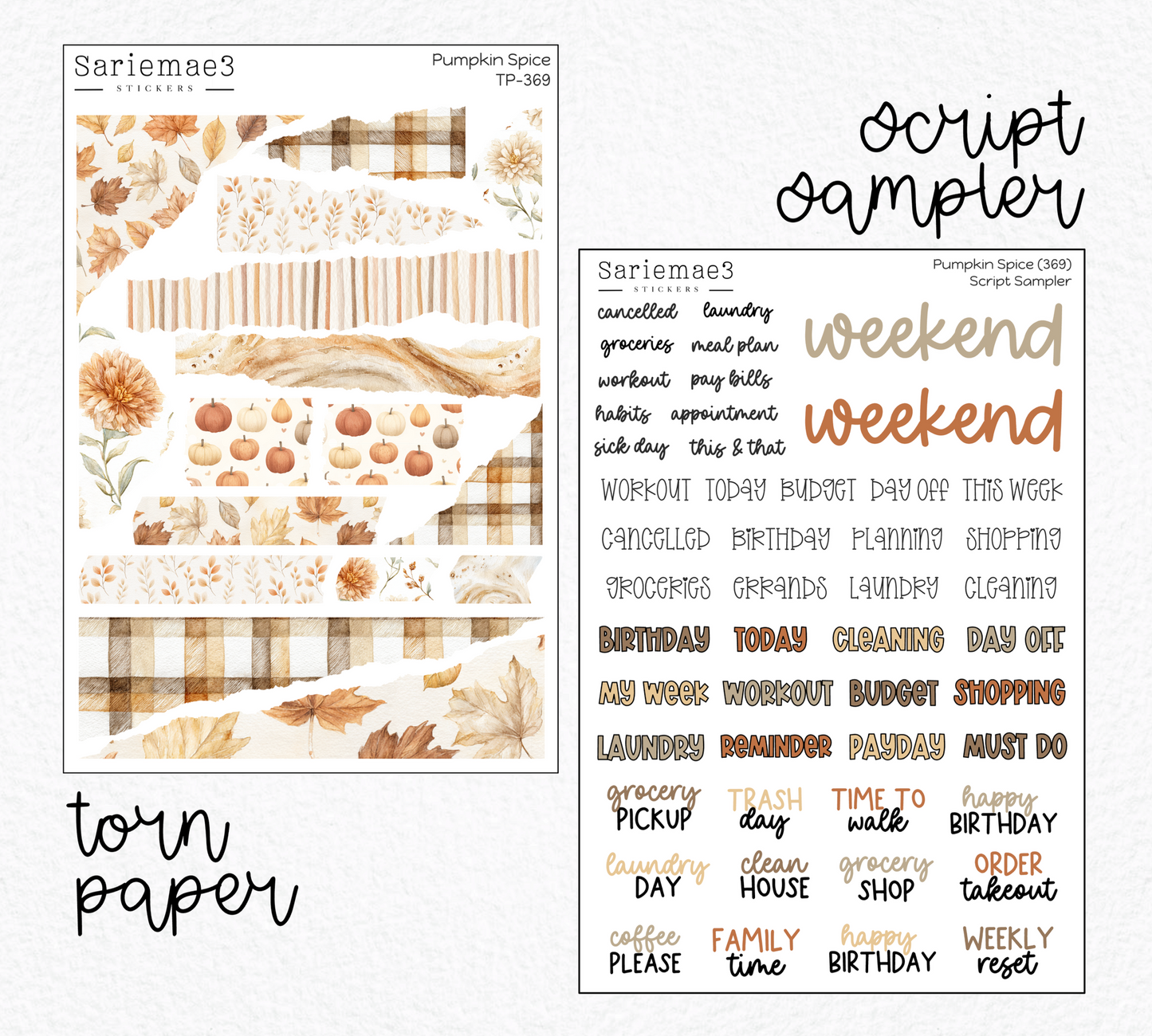 Weekly Kit Add Ons, Pumpkin Spice, Kit 369