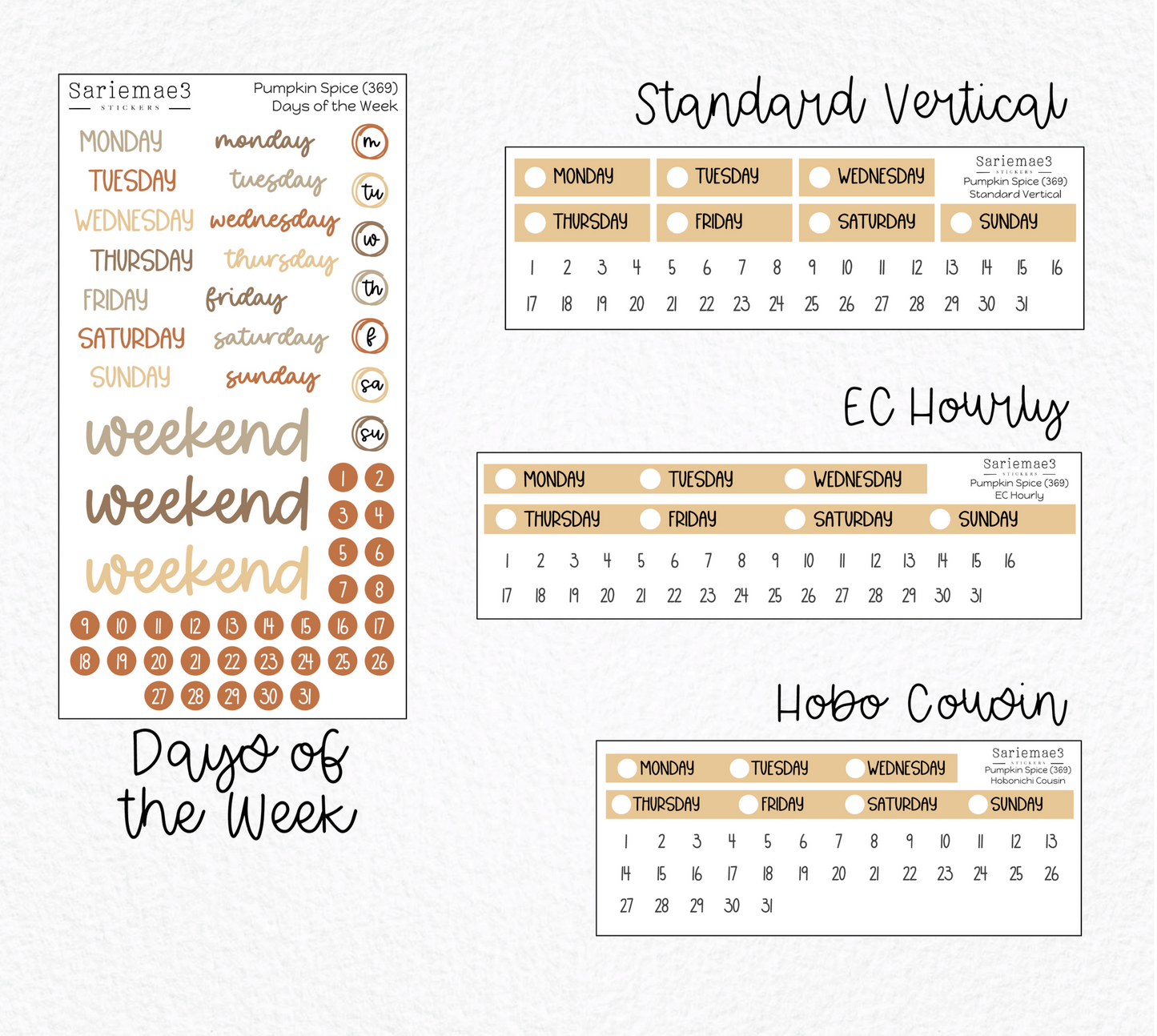 Weekly Kit Add Ons, Pumpkin Spice, Kit 369
