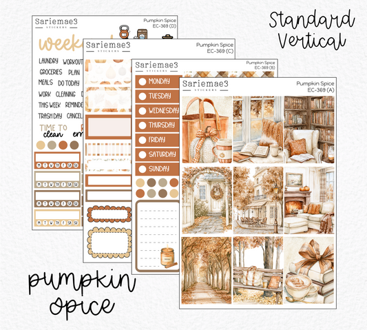 Vertical Weekly Kit, Pumpkin Spice, V-369