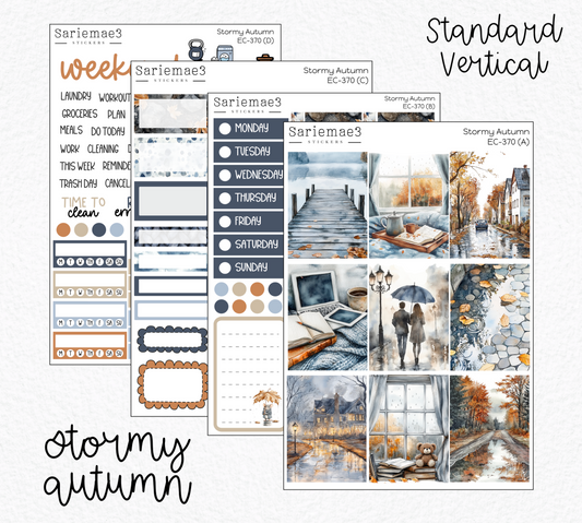 Vertical Weekly Kit, Stormy Autumn, V-370