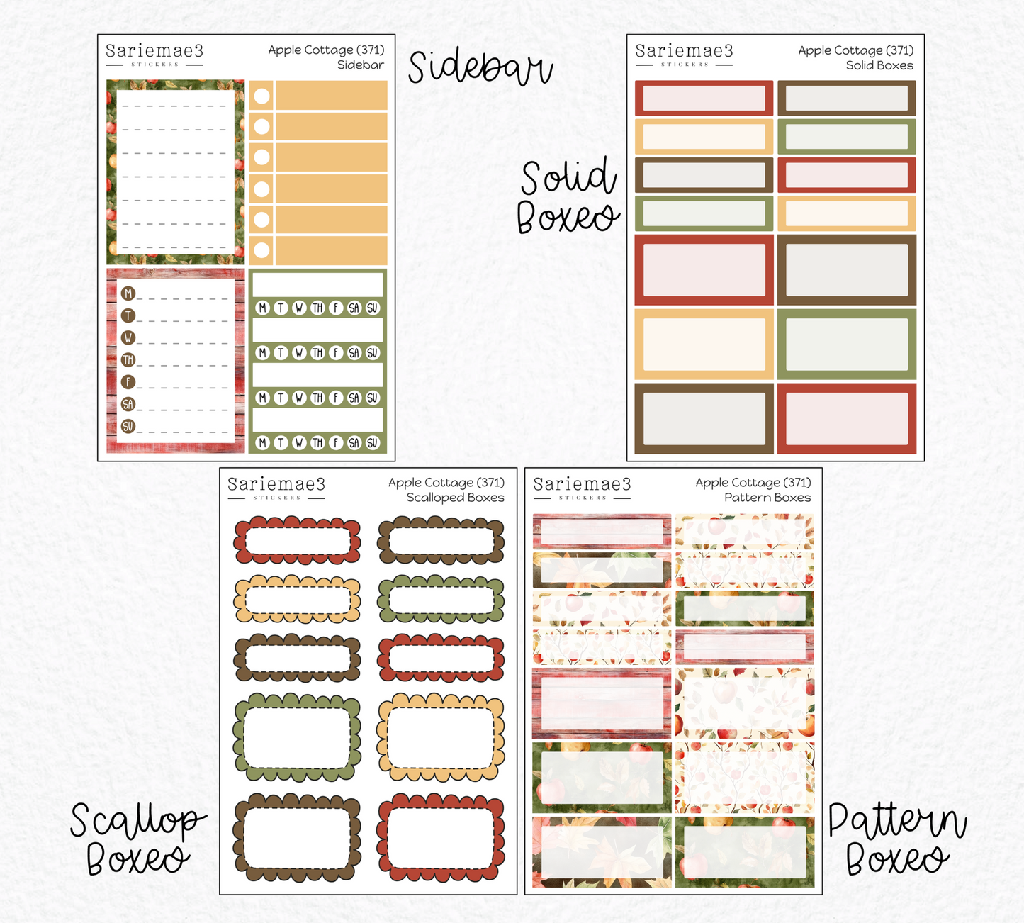 Weekly Kit Add Ons, Apple Cottage, Kit 371