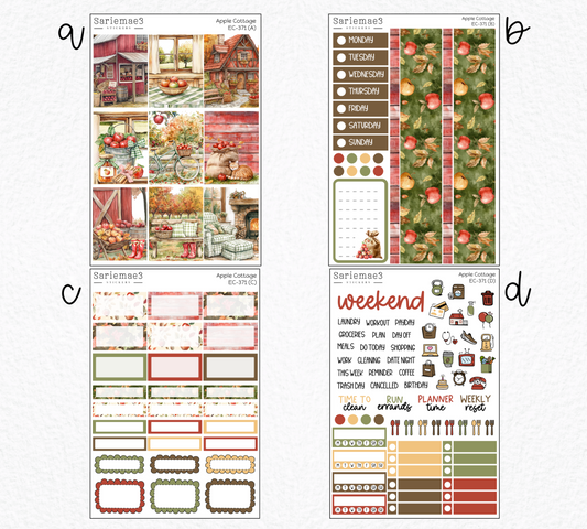 Vertical Weekly Kit, Apple Cottage, V-371