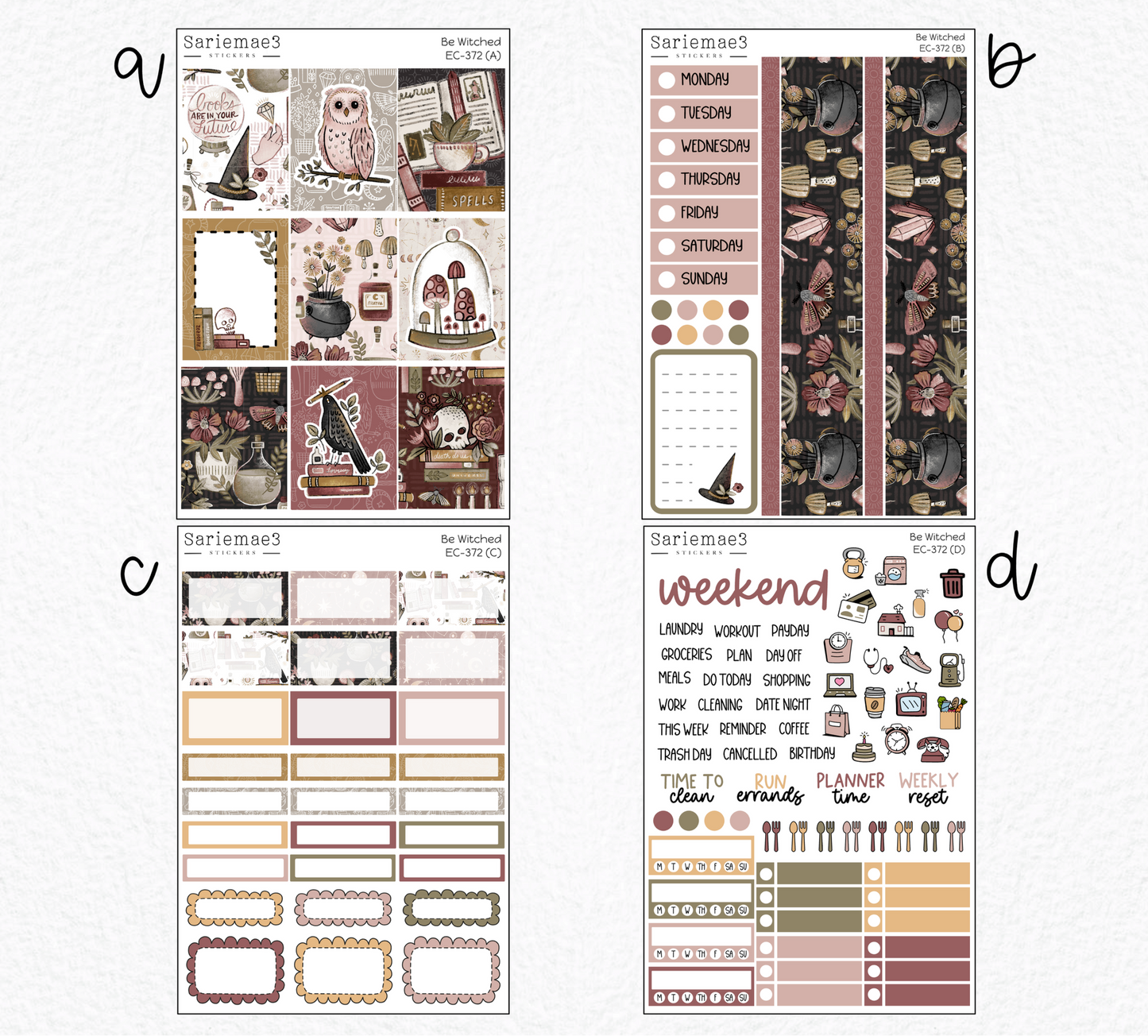 Vertical Weekly Kit, Be Witched, V-372