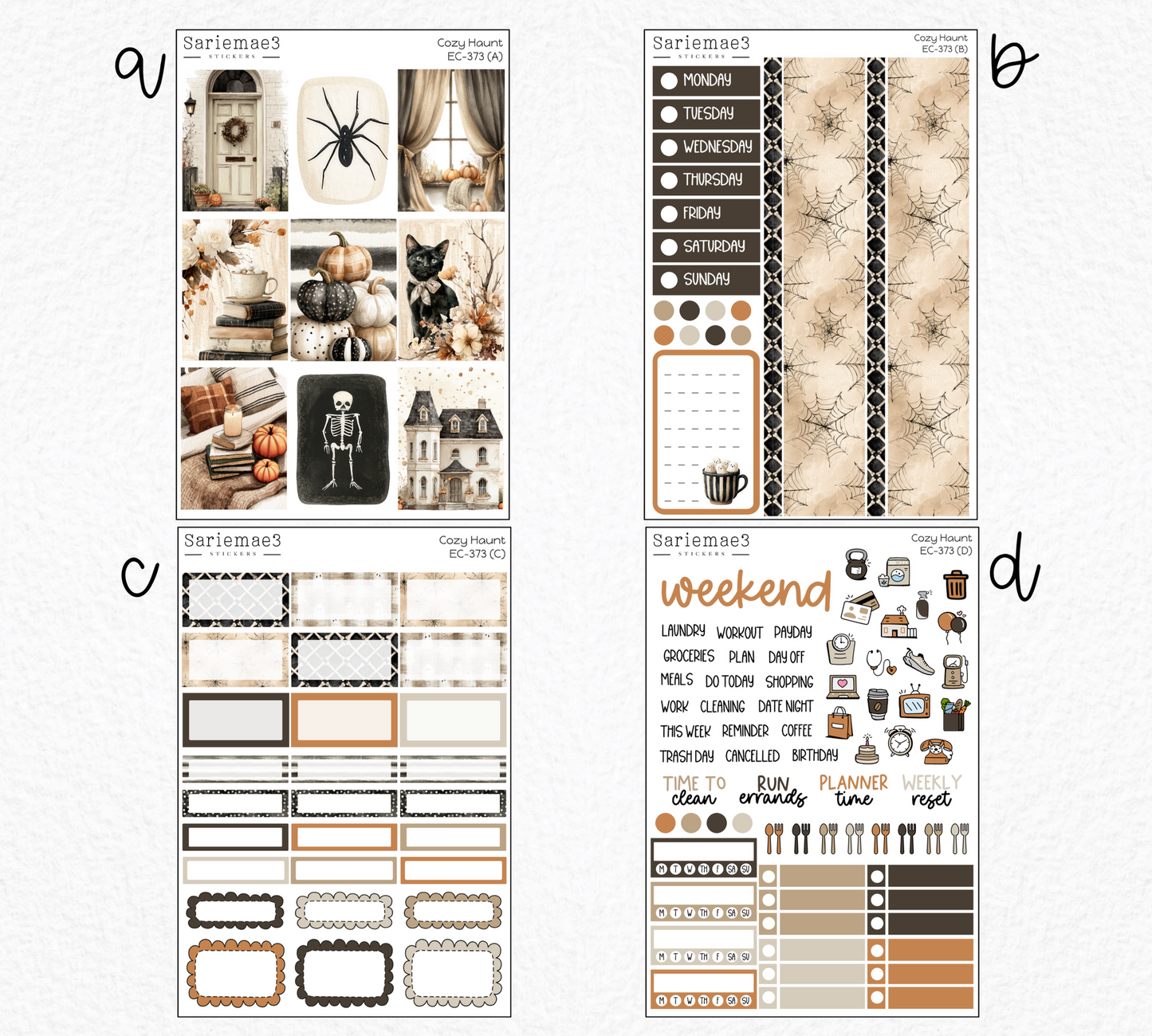 Vertical Weekly Kit, Cozy Haunt, V-373